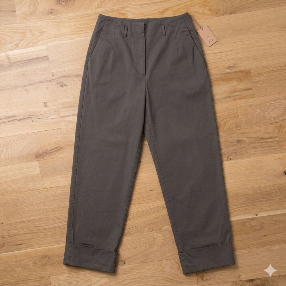 Dynamite Dark Gray Green Wide Leg Ankle Pants Size 2 NWOT Fall Trousers